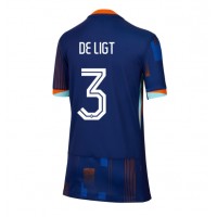 Camiseta Países Bajos Matthijs de Ligt #3 Visitante Equipación para mujer Eurocopa 2024 manga corta